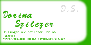dorina szilczer business card